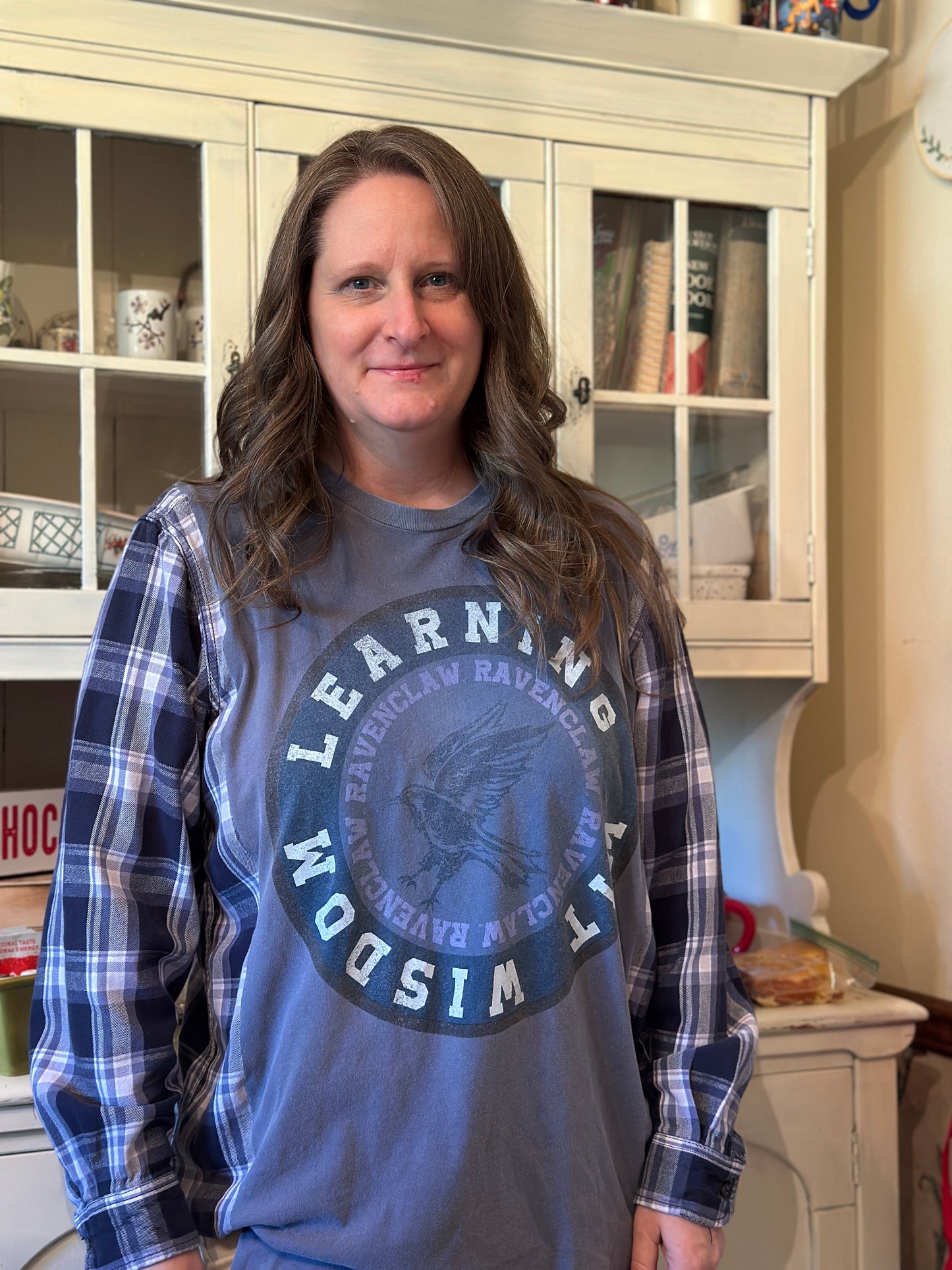 Upcycled Harry Potter Ravenclaw T-shirt and Flannel