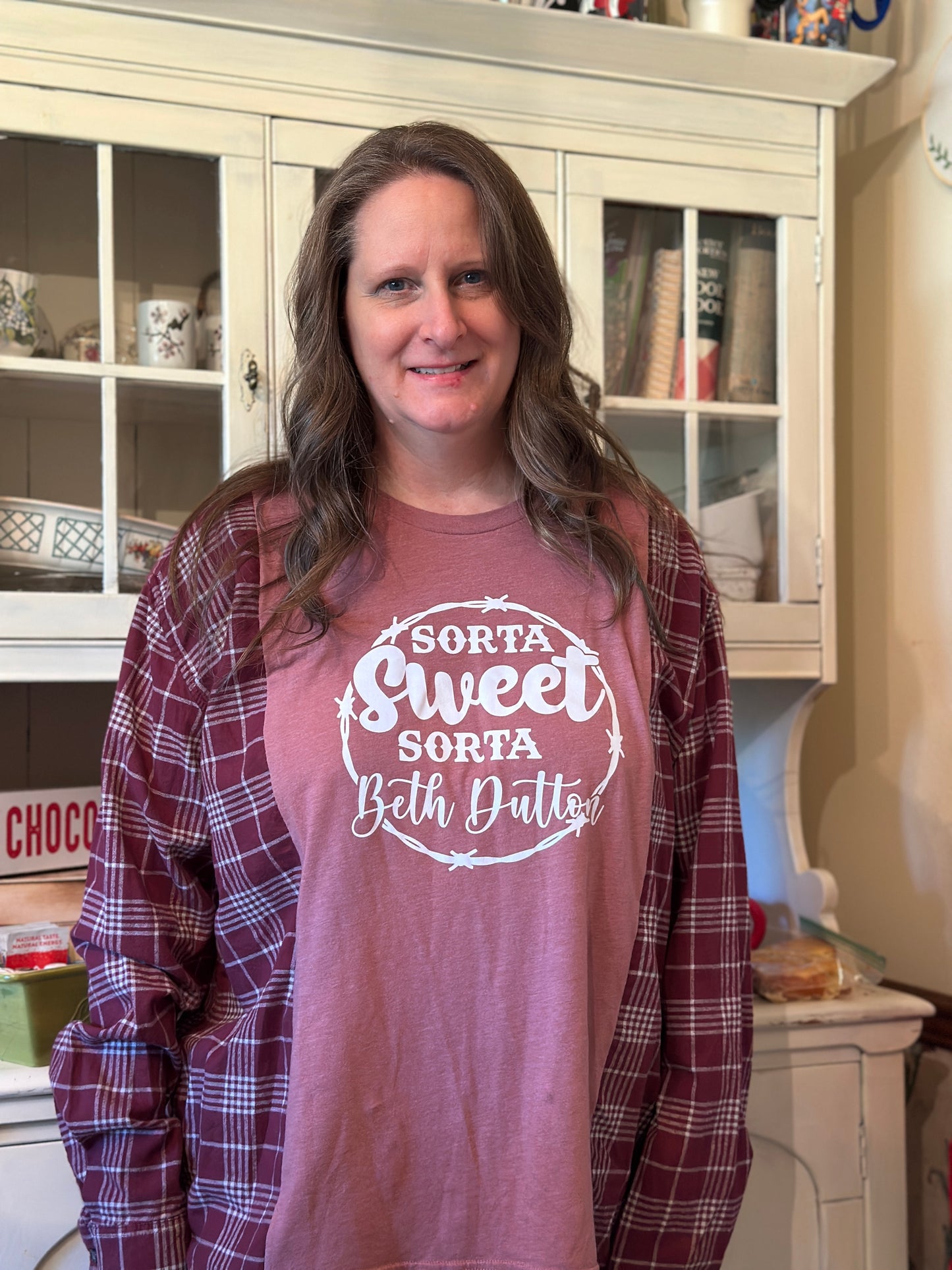 Upcycled "Yellowstone" Beth Dutton T-shirt and Flannel