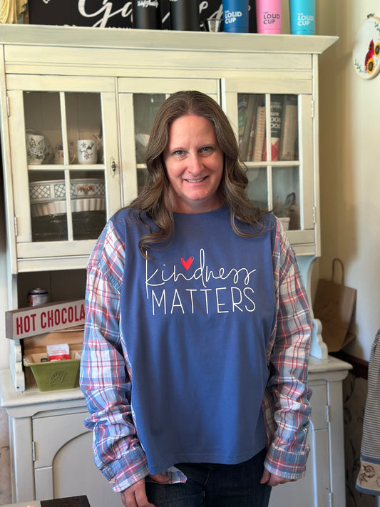 Upcycled "Kindness Matters" T-Shirt size XXL