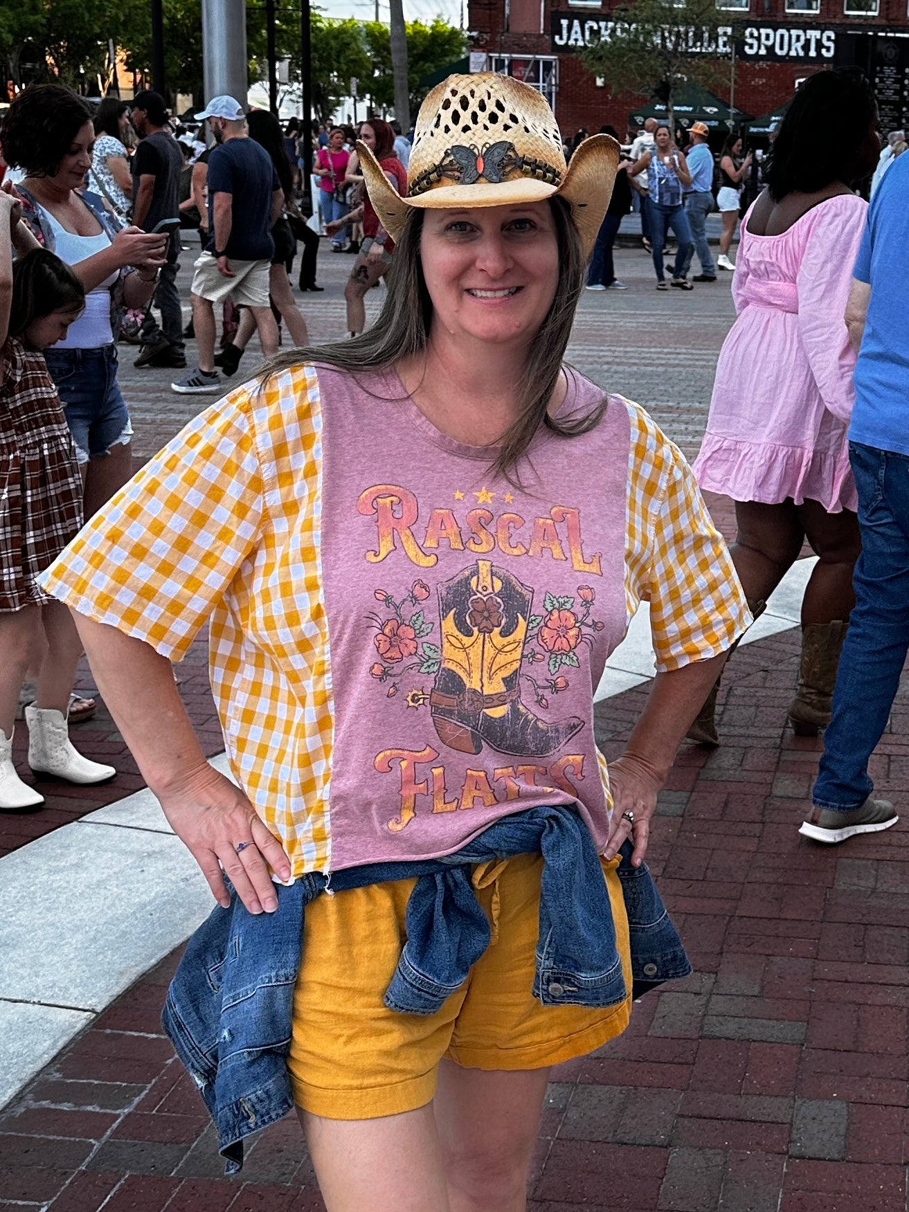 Upcycled Rascal Flatts T-Shirt and Linen Shirt
