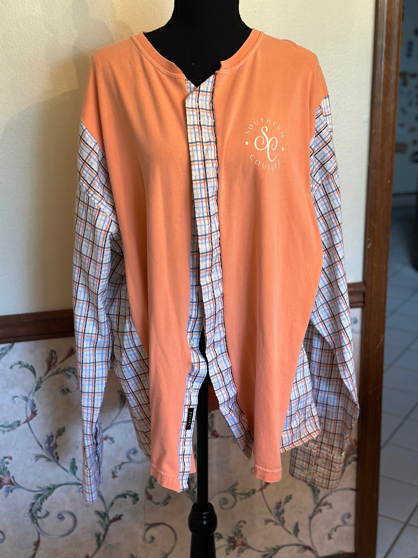 Upcycled Southern Couture "Multi Slacking" Beach Shirt