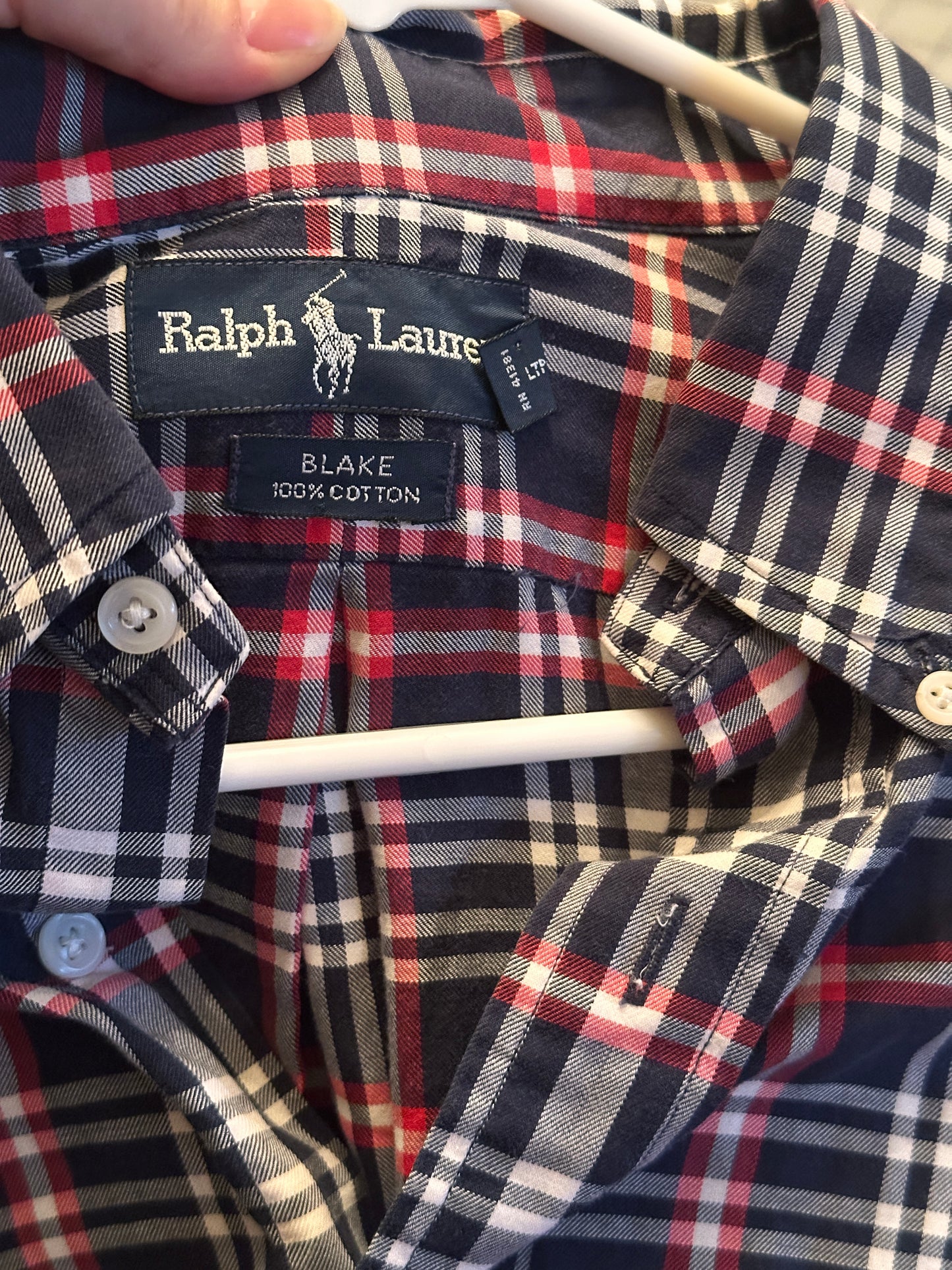 Upcycled Polo Ralph Lauren Mens Shirt with "Southern Summer Nights" Graphic
