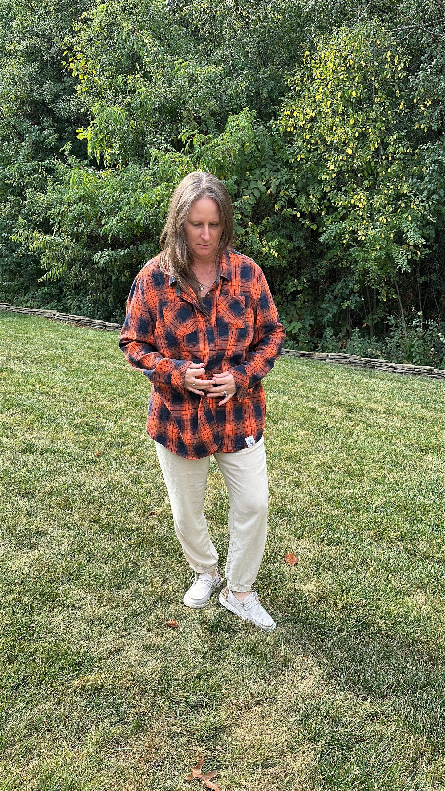 Upcycled Flannel and Detroit Tigers T-Shirt