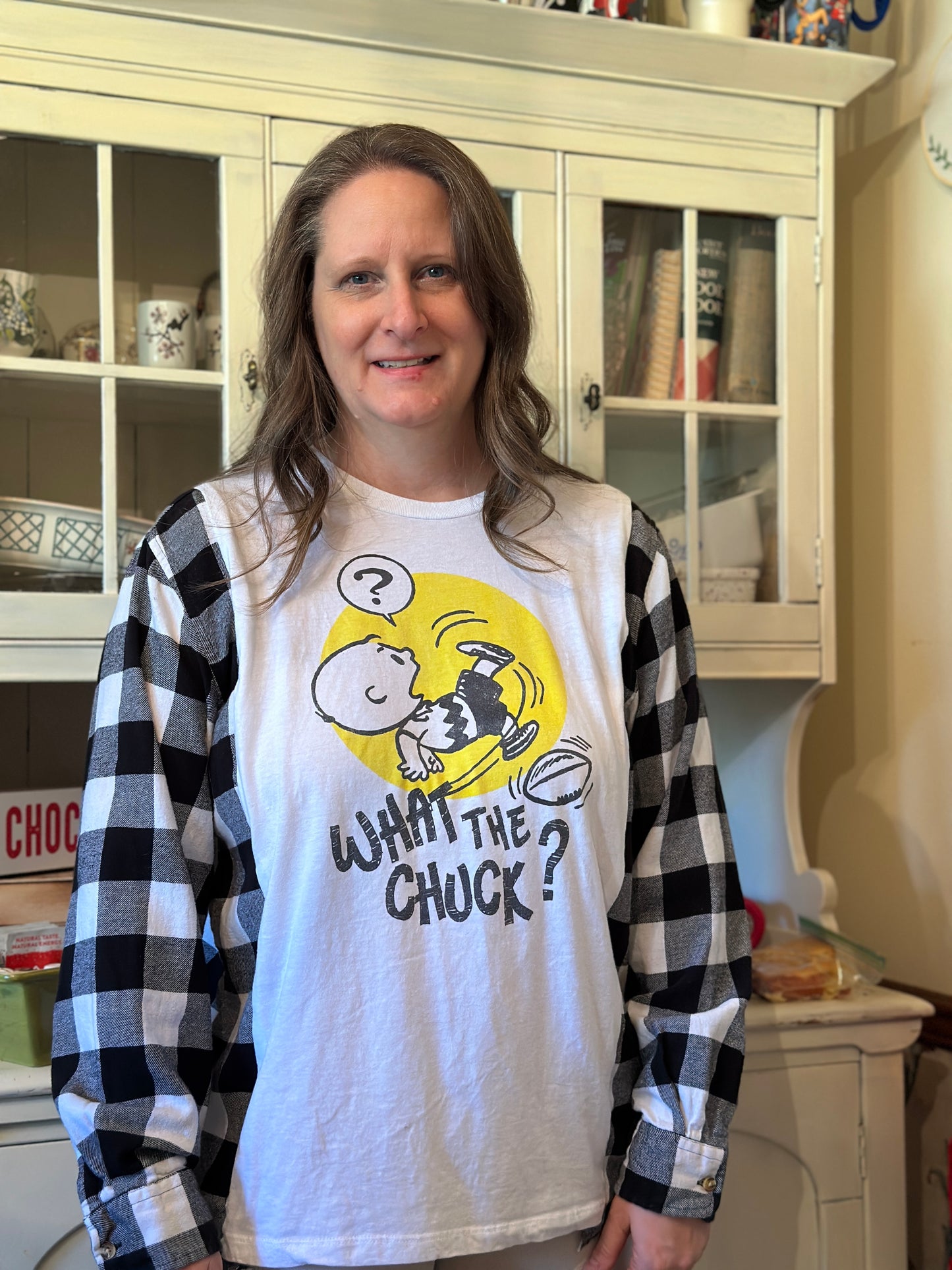 Upcycled Charlie Brown T-Shirt and Flannel