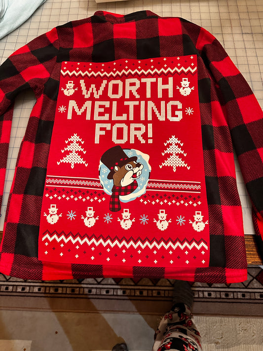 Upcycled Bucee's Christmas T-shirt